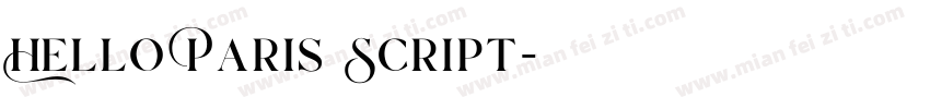 Hello Paris Script字体转换